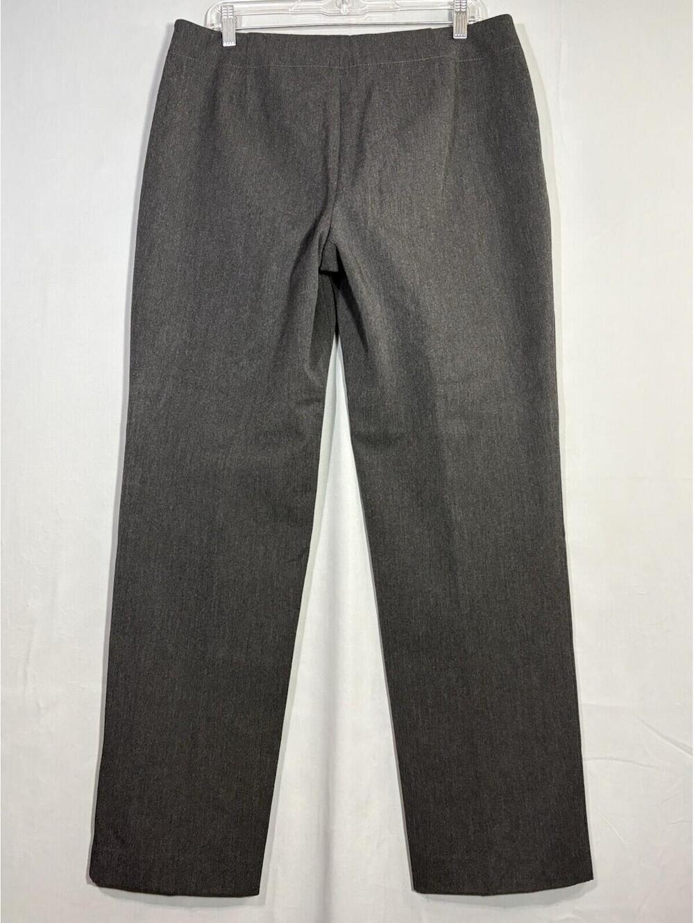 Talbots Heritage Fit Charcoal Gray Straight Leg Dress Pants Trousers 12 Career
